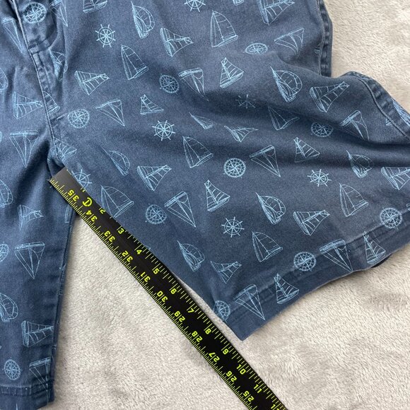 Rugby University Nautical Boat Themed Flat Front Stretch Shorts Men's Size 36 - Picture 8 of 10